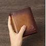 XL294 Men's Genuine Leather Short Wallet Soft Comfortable Purse Gift Packaging Box Card Holders Accept Customized Logo