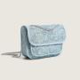 2024 Custom Wrinkle Fabric Leather Shoulder Bag For Fashion Women With Silver Chain