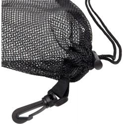 High Quality Custom Logo Laundry Mesh Bag Small Black Mesh Jewelry Gift Drawstring Bag With Clip