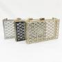 custom Ladies Fashion Acrylic Clear Diamonds Purse Crossbody Handbag Chain Shoulder Square Evening Clutch Bag