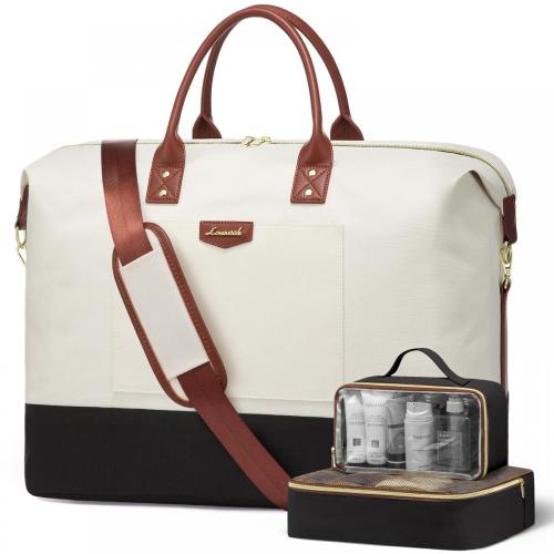LOVEVOOK The Go-To Travel Bags Overnight Weekender Bags with 3 Packing Cubes & Shoes Bag Carry on Travel Duffle for Women men