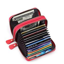 ZF234 Women New Fashionable Head Layer RFID Anti-theft  Cowhide Swipe Card Bag  Bank Card Document Organ Wallet  Money Clips