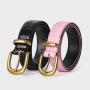 Custom size women luxury belt ladies leather pin buckle belt  jean dress belt for women