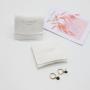 High End Silver Logo Brush Flap Cotton Canvas Jewelry Pouch Envelope Mirror Gift Bracelet Jewelry Packaging Bag