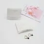 High End Silver Logo Brush Flap Cotton Canvas Jewelry Pouch Envelope Mirror Gift Bracelet Jewelry Packaging Bag