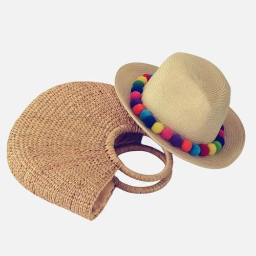 Custom Logo Hand Made Women Summer Large Rattan Woven Straw Crochet Half Moon Beach Tote Bag Handbag For Women Summer