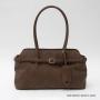 2024 Customized Korean Vintage Suede Large Capacity Shoulder Bag Autumn Winter  Handheld PU Leather Handbag