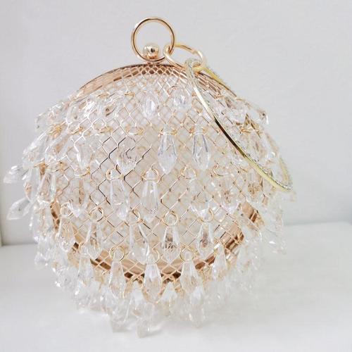 Hot selling handwoven acrylic beaded handbag spherical evening bag fashion women's bag handbag