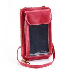 OEW090 Fashion Casual Leather Wallet Waterproof Leather Phone Bag For Women Crossbody Shoulder Bag Touch Screen Phone Purses Bag