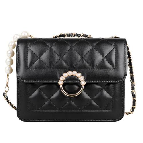 ZR365 Women's Texture Lingge Chain Shoulder Bag 2023 Korean Version Foreign Style Crossbody Solid Color Small Square Bag
