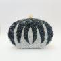 2024 Luxury Crystal Bridal Clutch Bag for Women Black Handbag Purse with Metal Minaudiere Evening Party Gifts sac tendance 2024