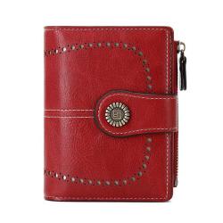 ZWY263 Daily Lightweight Vintage Women Short RFID Wallet PU Wholesale Waterproof Multi-Card Zipper Money Clip Fashion Card Case