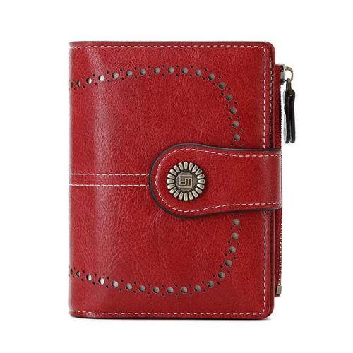 ZWY263 Daily Lightweight Vintage Women Short RFID Wallet PU Wholesale Waterproof Multi-Card Zipper Money Clip Fashion Card Case