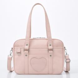 Wholesale Fashion Japan Heart Large Capacity School Leather  Handbags for Women Luxury Custom Logo