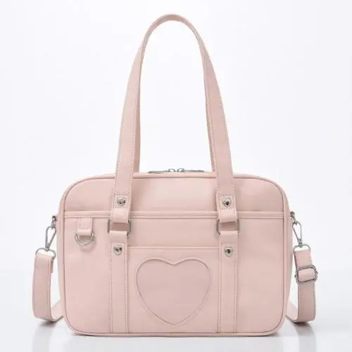 Wholesale Fashion Japan Heart Large Capacity School Leather  Handbags for Women Luxury Custom Logo