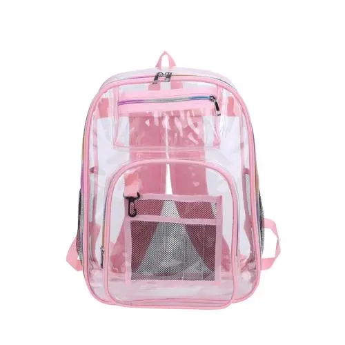 Wholesale Heavy Duty Clear PVC Back pack Transparent School Back pack PVC Fashion Backpack bag