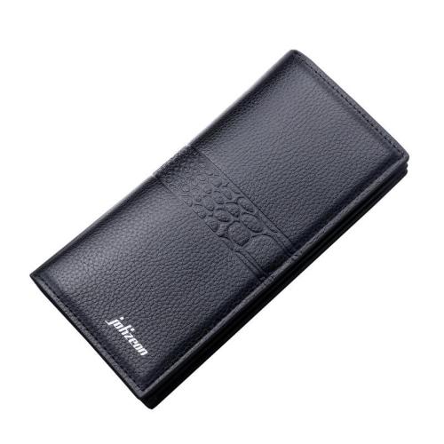 OEW047 Custom Logo Fashionable Long Section Clutch Wallet For Men PU Leather ID Credit Card Holder Simple Slim Coin Purse