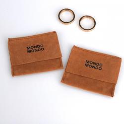 Custom Logo Printed Mini Envelope Jewelry Storage Pouch Velvet Flap Earring Ring Jewelry Bag
