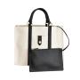 Custom Printed Logo Handbags Wholesale Handbag Set Tote Bags and Purse Black And White Handbag Set