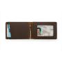 Slim Minimalist Mens Leather Wallet RFID Blocking Leather Metal Money Clip Card Holder Wallet