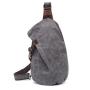 Wholesale 2024 waterproof oil wax canvas chest bag men chest sling bag travel crossbody high quality top layer cowhide chest bag