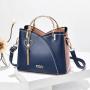 2023 New Fashion Handbag Korean Color Contrast High Capacity Fashion One Shoulder Stitch Buckle Crossbody Bag