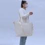 Keymay RTS Personalized Chenille Patch Large Tote Weekenderbeach Travel Bag Zippered Tote Bag Ladies Handbag Nylon Tote Bag