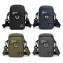 HR153 Men's One Shoulder Cross Body Waist Bag Nylon Travel Phone Change Keycard Small Square Bag Fashion Shoulder Messenger Bag