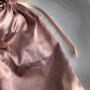Soft Rose Pink Silk Drawstring Pouch  Silk Packaging Bag For Underwear