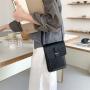 South Korea New Design Pu Leather Casual Shoulder Bag Minimalist Phone Bag Crossbody Mini Leather Bag