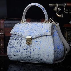 2023 Custom Luxury Genuine Exotic Snake Skin Leather Shoulder Crossbody Bag For Women Ladies Female Handbags Supplier