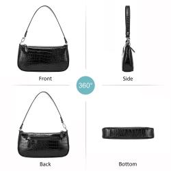 LOVEVOOK Crocodile Pattern PU leather Small Purse for Women Retro Classic Tote HandBag Ladies Shoulder Clutch Purse Bags
