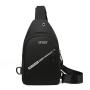 Men's Chest Bag New Simple Multi-layer Leisure PU Messenger Bag Fashion Anti-theft Shoulder Bag With USB