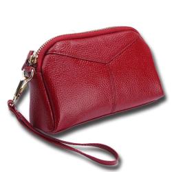 Good quality genuine leather women's change bag small clutch bag leather wallet for ladies carteras para mujer