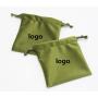 Custom Logo Printed Velvet Jewelry Packaging Pouch Small Luxury Drawstring Cosmetic Makeup Velvet Gift Bag