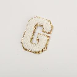 DIY Personalized Stock Self Adhesive Multi Color Chenille Patches Set A-Z Bold Letter Patches Stickrt Embroidery Chenille Letter