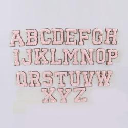 High Quality Durable Using Various  Pearl letter Patch Stick On A-Z Patches Pearl Letter Cute And Distinctive Pearl Patch Letter