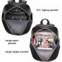 LOVEVOOK 14 inch Laptop Back pack Men 2pcs Sets Waterproof Leather Fashion Bagpack Cute Travel Backpacks  Purse for Women Ladies
