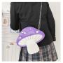 Custom Cute Ladies Mini Hand Bags Fashion Mushroom Shape Girls Shoulder Bags Leather Women Crossbody Bag