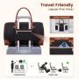LOVEVOOK 21 in Weekender Bag with Toiletry pouch 3pc Overnight Bag with Shoe Quilted Gym duffle Wet Pocket Travel Duffle bag