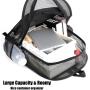 Gelory Heavy Duty Mesh Backpack Black See Through College Student Backpack for Commuting Swimming Travel Beach Outdoor