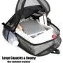 Gelory Heavy Duty Mesh Backpack Black See Through College Student Backpack for Commuting Swimming Travel Beach Outdoor