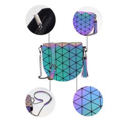2021 New arrival factory wholesale geometric luminous school bag girls shoulder bag ladies messenger purse women hand bags