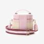 Wholesale Fashion Ladies Straw Bucket  Bags Large Capacity Leather Cross-body Handbags Female Circle Ladies Bag