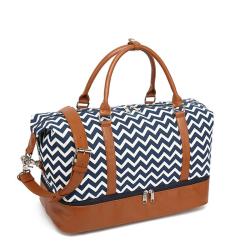 Waterproof custom logo Large Canvas weekender duffle bag with Shoe Compartment High quality Gym Travel fitness sports bag unisex