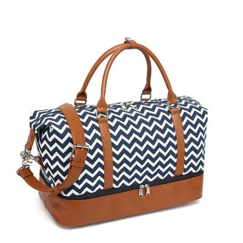 Waterproof custom logo Large Canvas weekender duffle bag with Shoe Compartment High quality Gym Travel fitness sports bag unisex