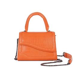 2024 Custom Logo Crocodile PU Leather Mini Bag Handbag For Women Ladies Fashion