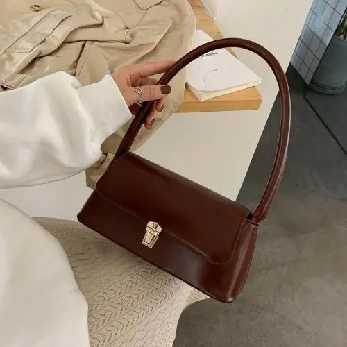 New niche solid color fashionable portable versatile shoulder bag sac main femm sac carteras para mujer 	 sac a main