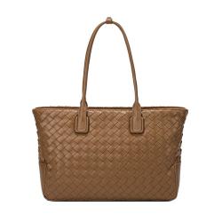 2024 Custom Handmade Weave PU Leather Tote Bag For Women Ladies Luxury Handbag