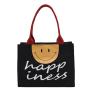 2024 New Design College Student Shoulder Bag Leisure Smiling Face Letter Print Large Capacity Canvas Tote Bag